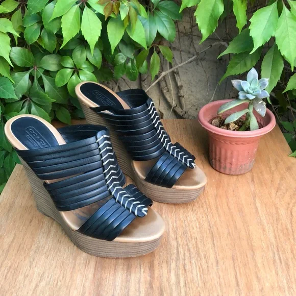Coach Black Wedges - Picture 4 of 6